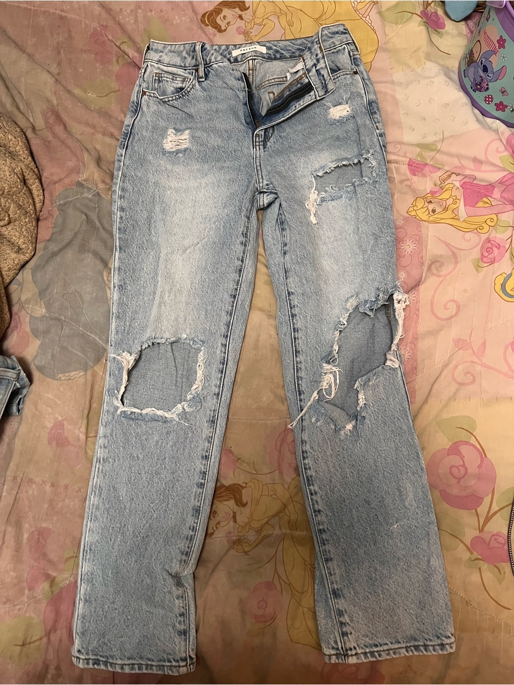 Light Blue Distressed High-Rise Women’s Jeans